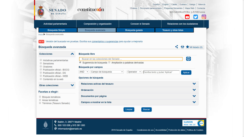 Buscador MediaSearch Senado