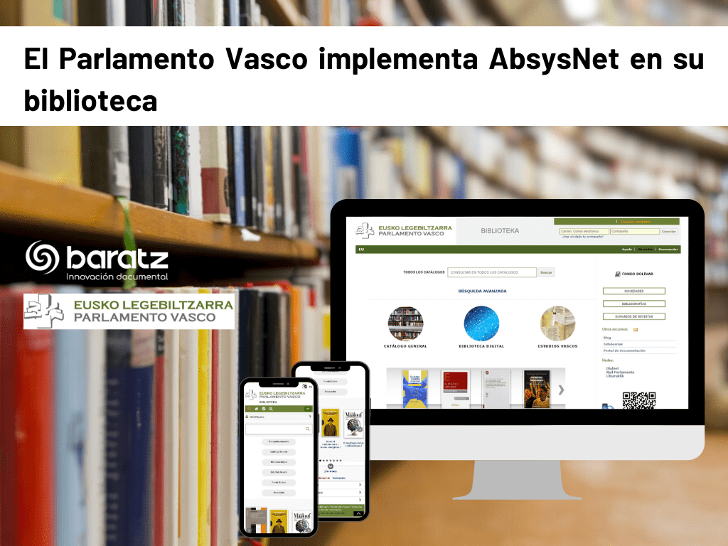 El Parlamento Vasco implementa AbsysNet en su biblioteca