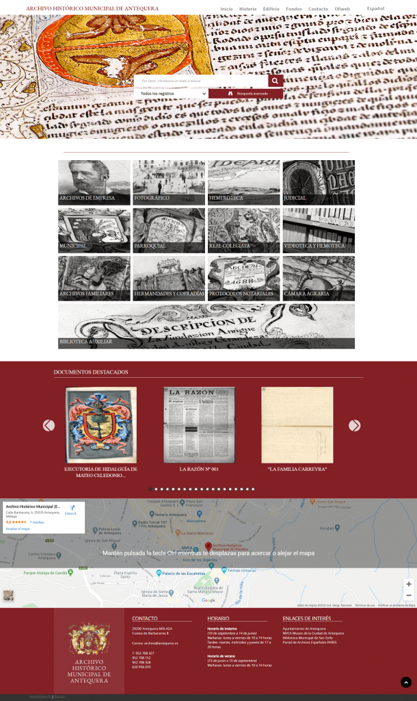 MediaSearch 2.2 del Archivo Histórico Municipal de Antequera
