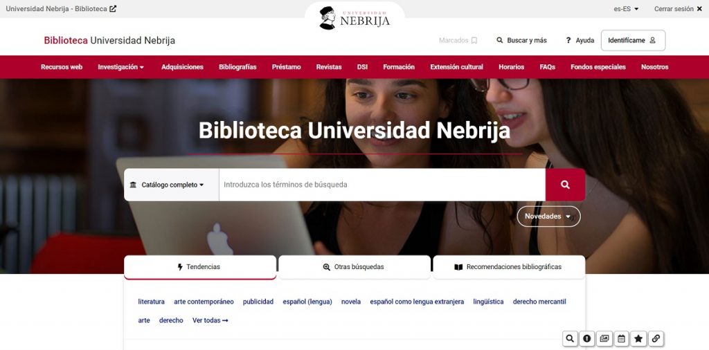 Opac Universidad Nebrija AbsysNet 2.3