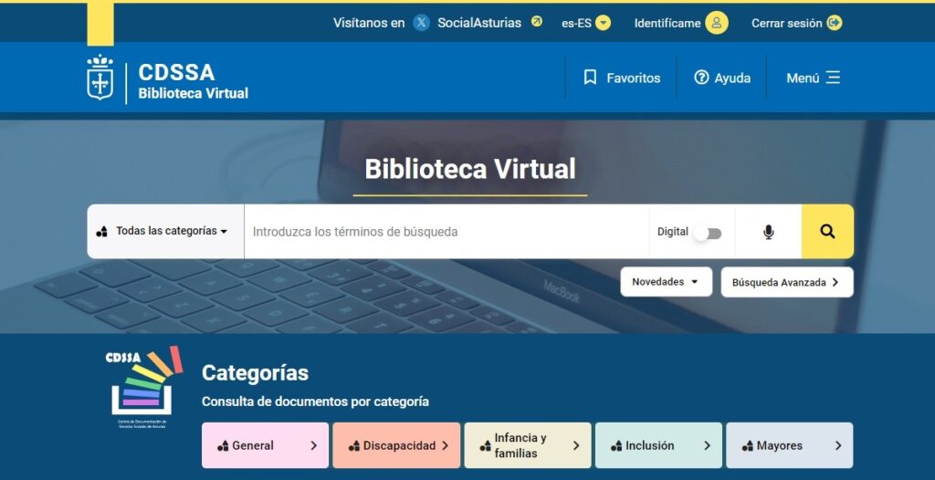 Biblioteca virtual de la Consejería de Derechos Sociales y Bienestar